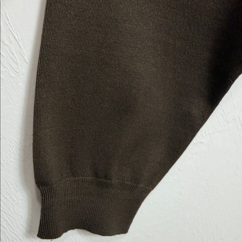 Tommy Bahama Brown Silk Blend Long Sleeve Polo Sweater Mens M - Picture 4 of 10